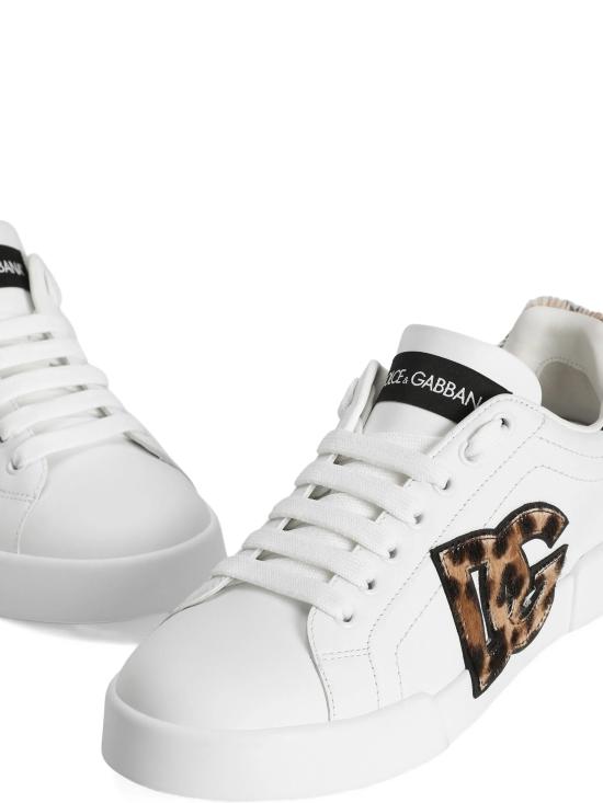 26SS 돌체앤가바나 포르토피노 라이트 스트로벨 레더 스니커즈 CK2395A02258S543 WHITE - DOLCE & GABBANA