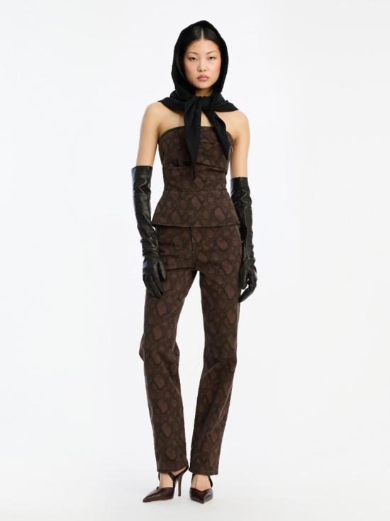 26SS 로테이트 바이 크리스텐슨 스트레이트 팬츠 1150003074 BROWN - ROTATE BY BIRGERCHRISTENSEN