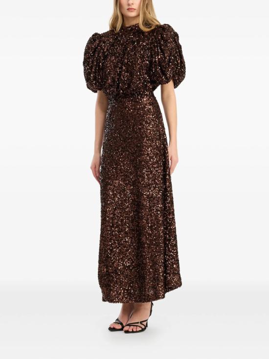 26SS 로테이트 바이 크리스텐슨 미디 원피스 1148752910 BROWN - ROTATE BY BIRGERCHRISTENSEN