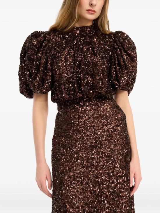 26SS 로테이트 바이 크리스텐슨 미디 원피스 1148752910 BROWN - ROTATE BY BIRGERCHRISTENSEN