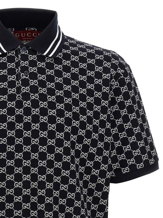 25FW 구찌 코튼 피케 자카드 폴로 셔츠 788024XJHH74137 - GUCCI