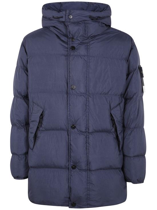 25FW 스톤 아일랜드 4100012 크링클랩스 NY 리사이클 나일론 후드 다운 파카 K2S154100012 S0A23 0020 BLUE