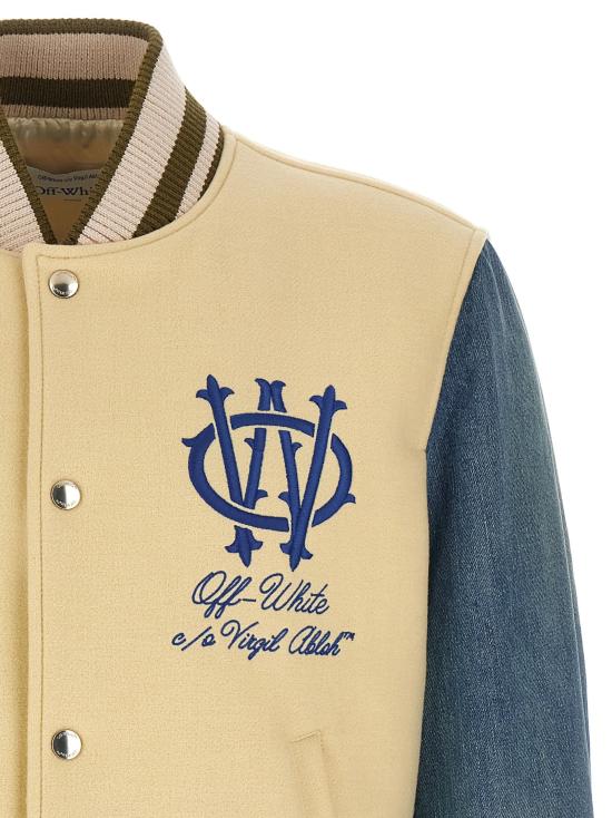 25FW 오프화이트 봄버 자켓 OMEH053F25FAB00417461746 - OFF WHITE