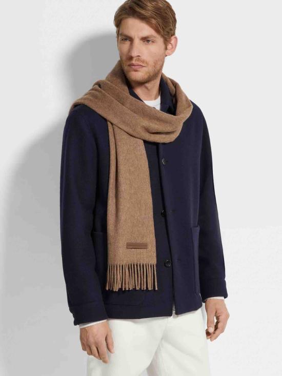 25FW 에르메네질도제냐 머플러/스카프 Z2L41SA2 26N BR2 Brown - ERMENEGILDO ZEGNA