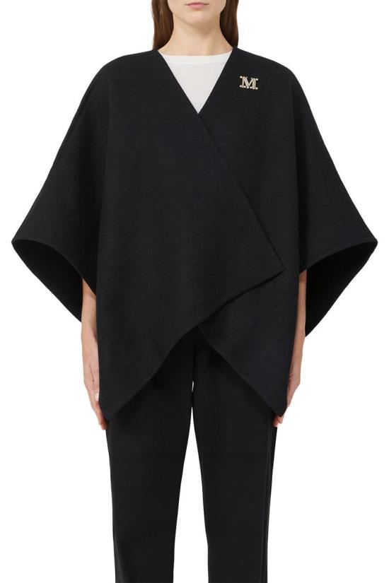 25FW 막스마라 케이프 2524546081600005 Black - MAX MARA