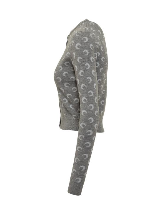 25FW 마린세르 문 자카드 피티드 가디건  WTK011ACKNI0530 PK30 GRIGIO - MARINE SERRE