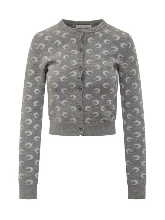 25FW 마린세르 문 자카드 피티드 가디건  WTK011ACKNI0530 PK30 GRIGIO