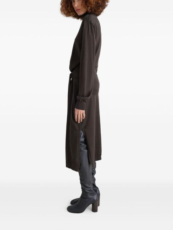25FW 르메르 메리노 블렌드 트롱프뢰유 드레스 DR1082LK087397 DARK CACAO DOM - LEMAIRE