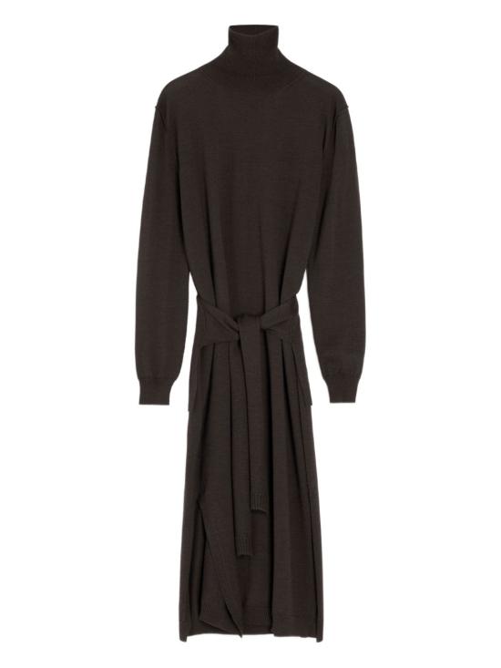 25FW 르메르 메리노 블렌드 트롱프뢰유 드레스 DR1082LK087397 DARK CACAO DOM