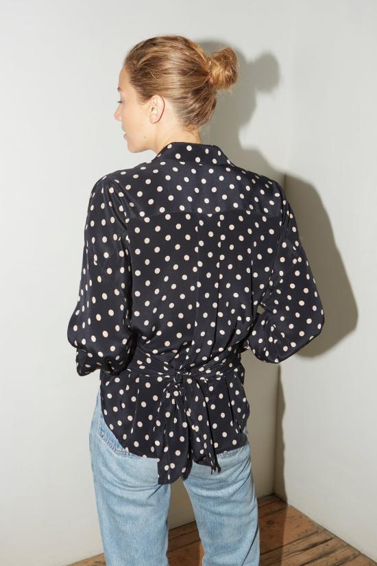  다두라 블라우스 다투라 실크 롤라  폴카 - DATURA