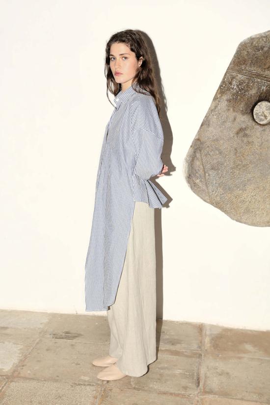  다두라 블라우스 다투라 코튼 롤라 셔츠 스트라이프