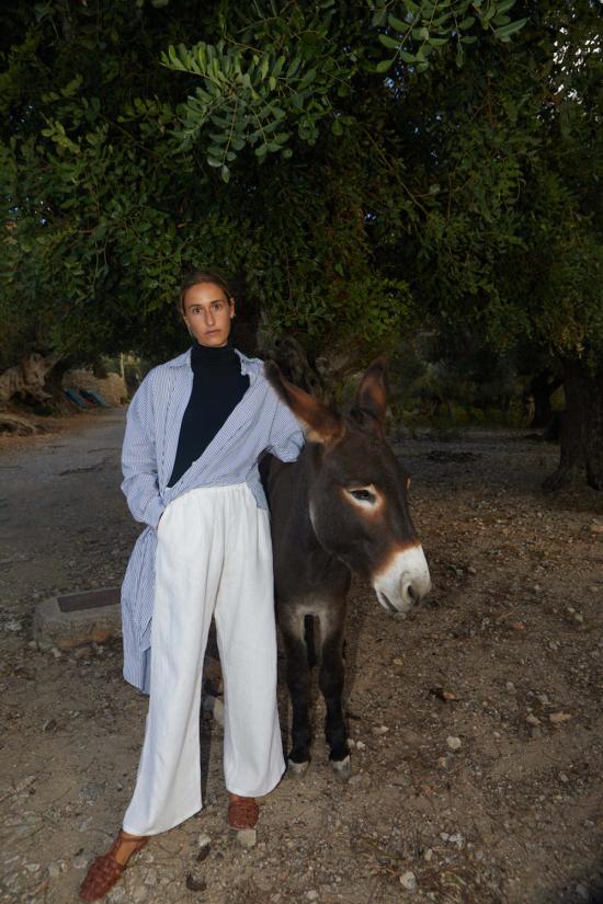  다두라 블라우스 다투라 코튼 롤라 셔츠 스트라이프 - DATURA