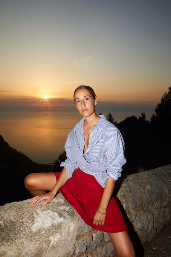  다두라 블라우스 다투라 코튼 롤라 셔츠 스트라이프 - DATURA