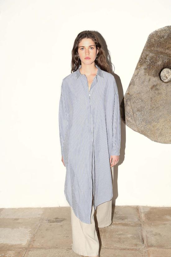  다두라 블라우스 다투라 코튼 롤라 셔츠 스트라이프 - DATURA