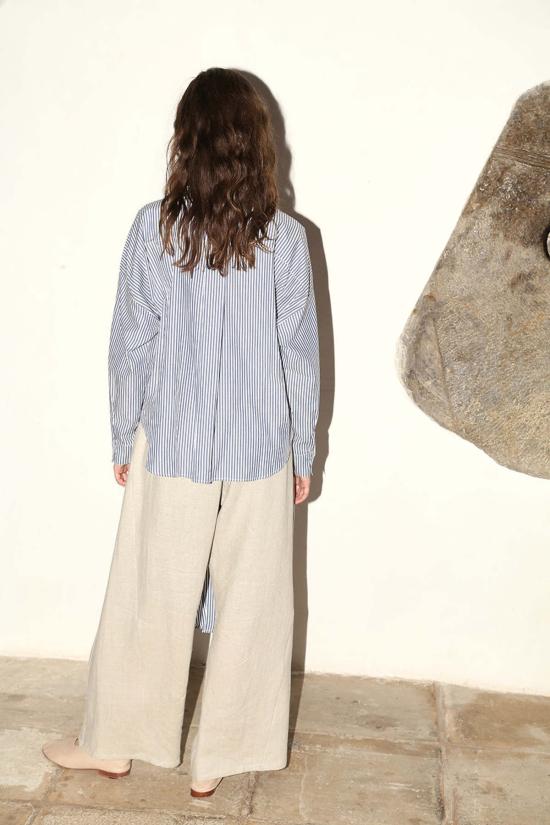  다두라 블라우스 다투라 코튼 롤라 셔츠 스트라이프 - DATURA