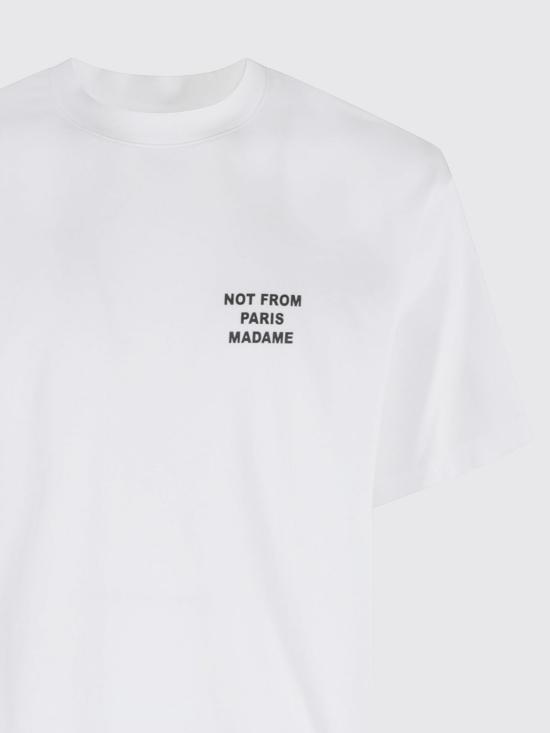 25FW 드롤드무슈 반팔 티셔츠 PERMTS203CO002 OPTIC White - DROLE DE MONSIEUR