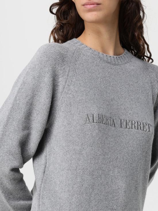 25FW 알베르타 페레티 스웨터 09235101 0502 Grey - ALBERTA FERRETTI
