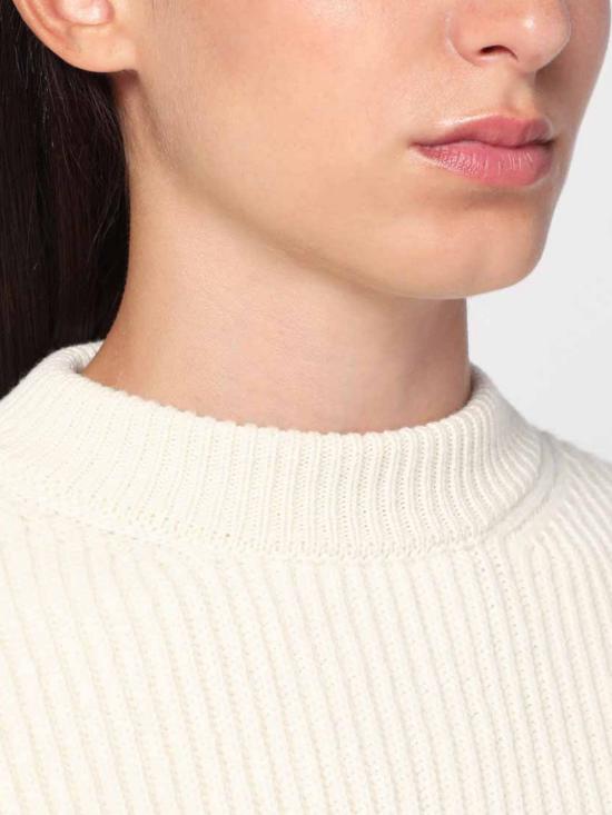 25FW 질샌더 립 크루넥 터틀넥 J02GP0223J14737 106 White - JIL SANDER