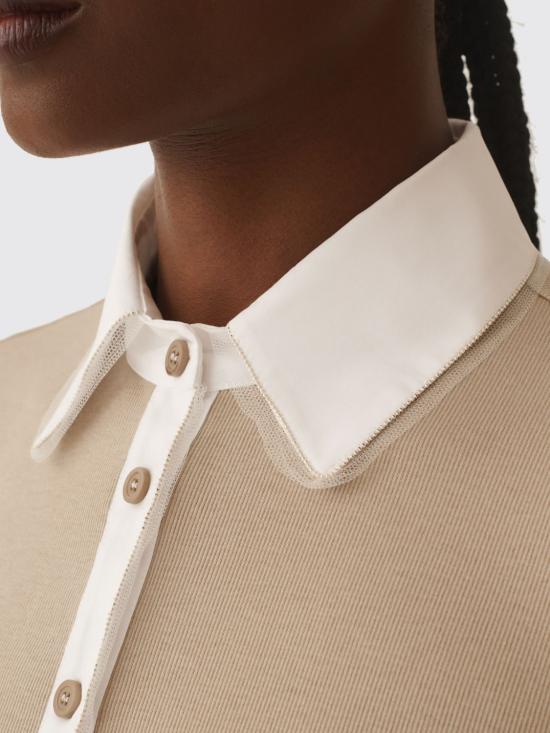 25FW 파비아나 필리피 폴로 티셔츠 JED225F596L686 0159 Beige - FABIANA FILIPPI