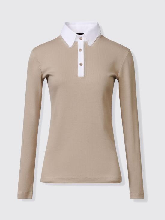 25FW 파비아나 필리피 폴로 티셔츠 JED225F596L686 0159 Beige