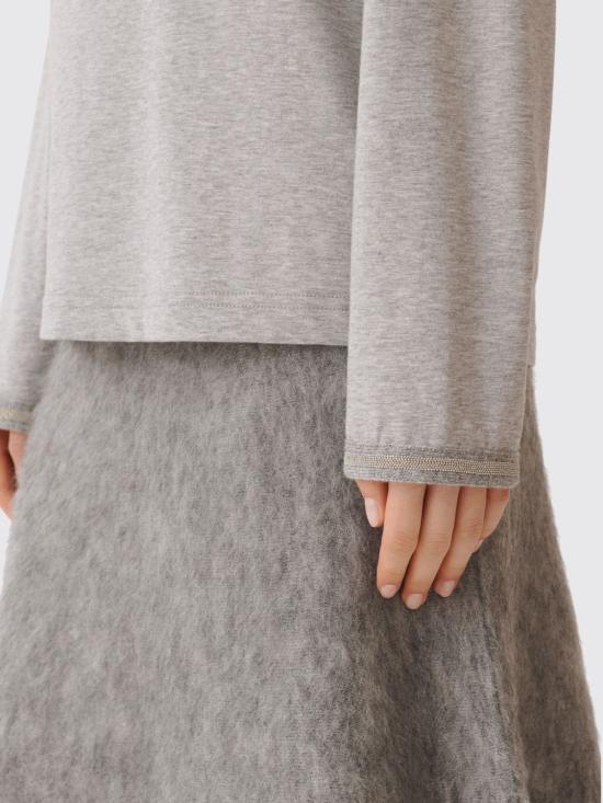 25FW 파비아나 필리피 저지 탑 JED225F861L696 8149 Grey - FABIANA FILIPPI