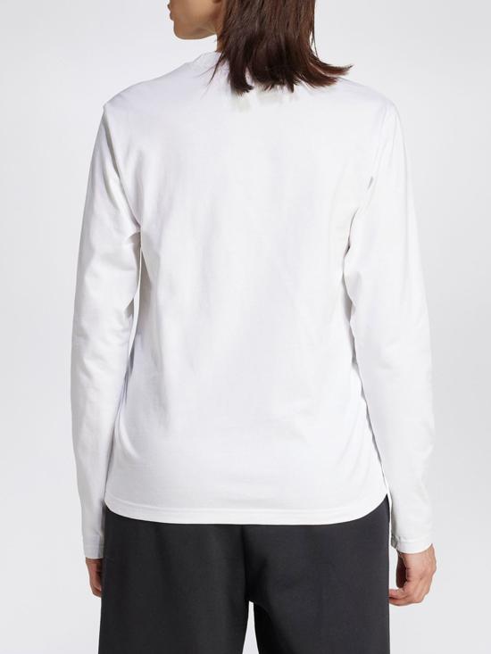 25FW 아디다스 에센셜 화이트 롱 슬리브 티셔츠 JW7454 White - ADIDAS