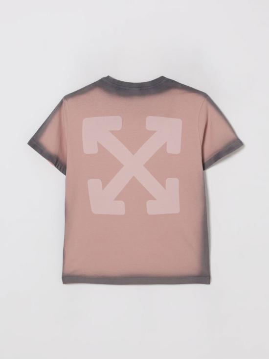 25FW [키즈] 오프화이트 티셔츠 OGAA001F25JER00B 3B3C Pink - OFF WHITE