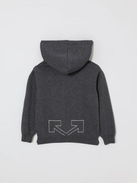 25FW [키즈] 오프화이트 풀오버 OBHU001F25KNI001 0705 Grey - OFF WHITE