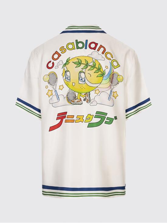 25FW 카사블랑카 반팔 셔츠 MAW25SH003 01 White - CASABLANCA