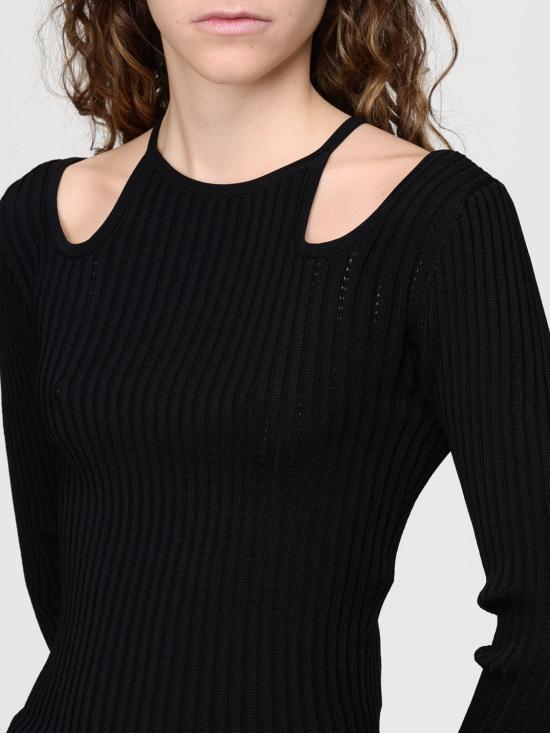 25FW 액티튜드 트윈세트 긴팔 티셔츠 252AP3143 00006 Black - ACTITUDE TWINSET