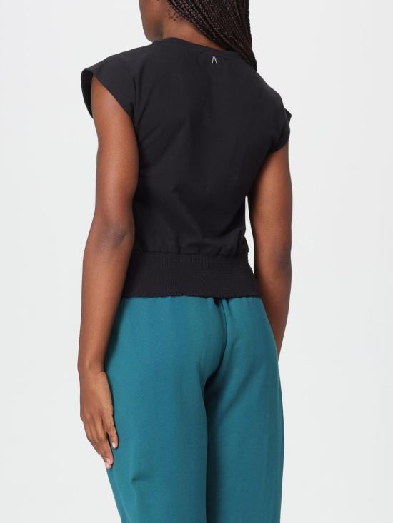 25FW 액티튜드 트윈세트 반팔 티셔츠 252AP2312 00006 Black - ACTITUDE TWINSET