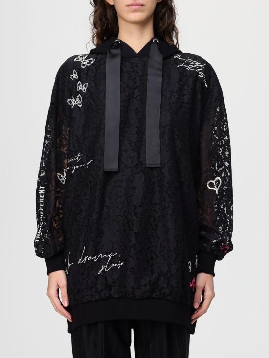 25FW 액티튜드 트윈세트 후드 티셔츠 252AQ2140 00006 Black