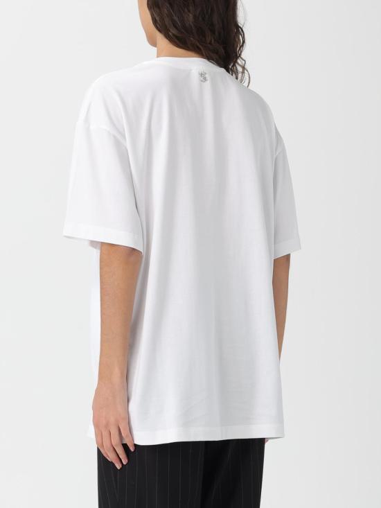 25FW 액티튜드 트윈세트 반팔 티셔츠 252AQ2120 12965 White - ACTITUDE TWINSET