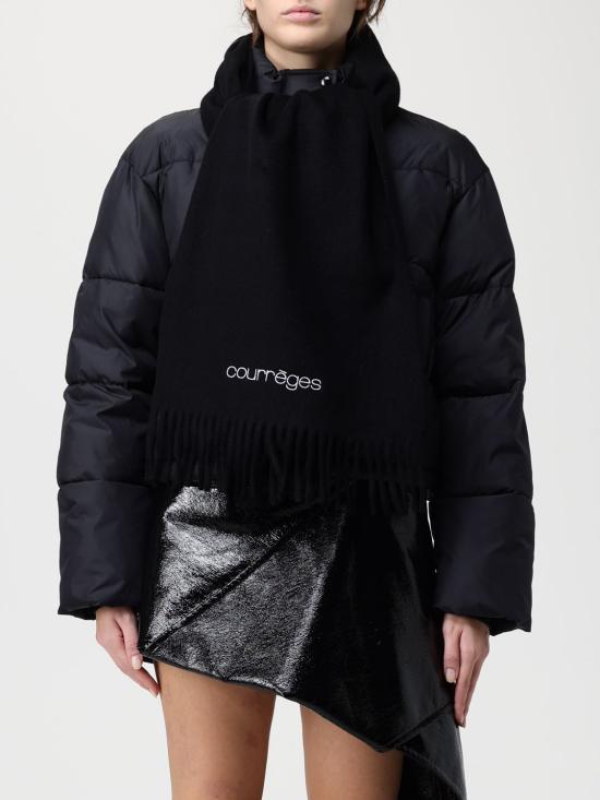 25FW 쿠레쥬 머플러/스카프 425AEC032W00154 9999 Black - COURREGES