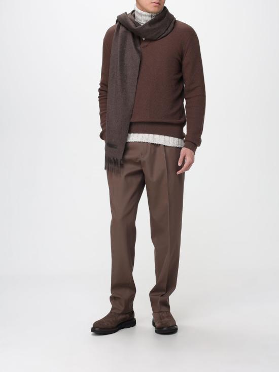 25FW 에르메네질도제냐 폴로 티셔츠 UGK93A2131M06 001 Brown - ERMENEGILDO ZEGNA