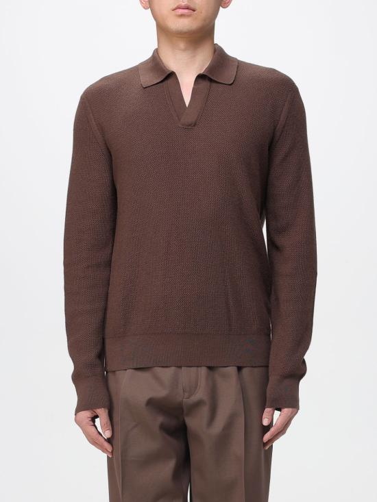 25FW 에르메네질도제냐 폴로 티셔츠 UGK93A2131M06 001 Brown