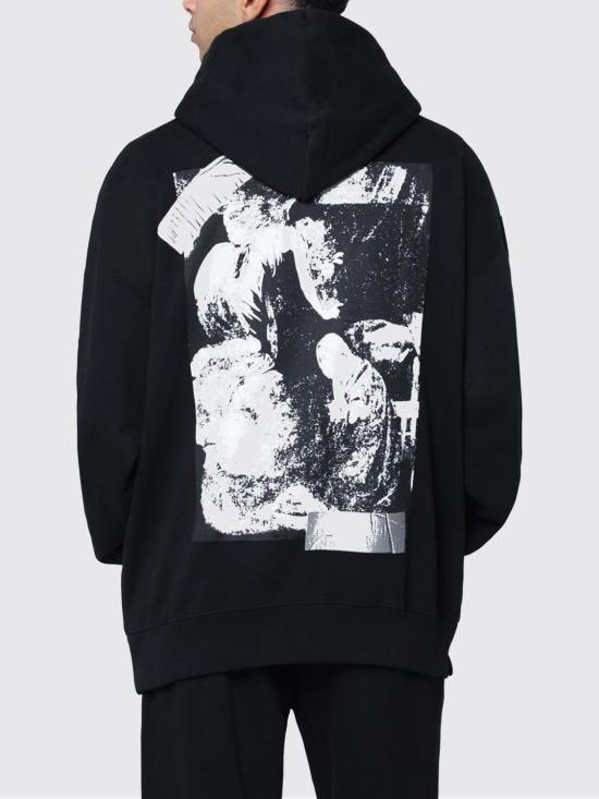 25FW 오프화이트 긴팔 티셔츠 OMBB085F25FLE00Y 1001 Black - OFF WHITE