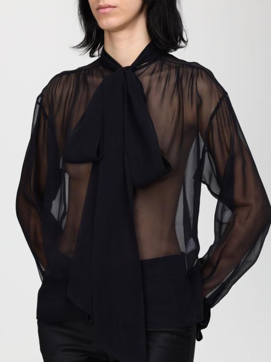 25FW 블루마린 블라우스 2C411A N0990 Black - BLUMARINE