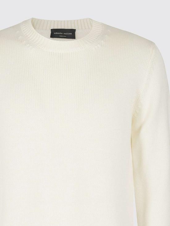 25FW 로베르토 콜리나 스웨터 253M02001 02 Ecru - ROBERTO COLLINA