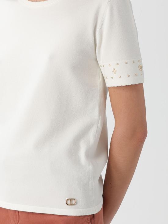 25FW 트윈셋 반팔 티셔츠 252TP3274 00282 White - TWINSET