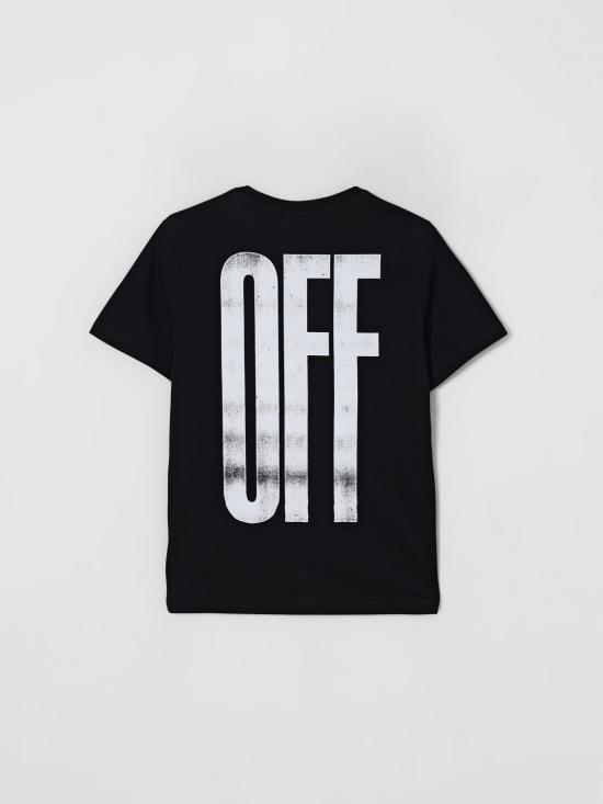 25FW [키즈] 오프화이트 티셔츠 OBAA002F25JER00C 1025 Black - OFF WHITE