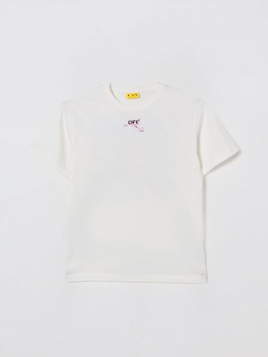 25FW [키즈] 오프화이트 티셔츠 OGAA001F25JER008 0132 White