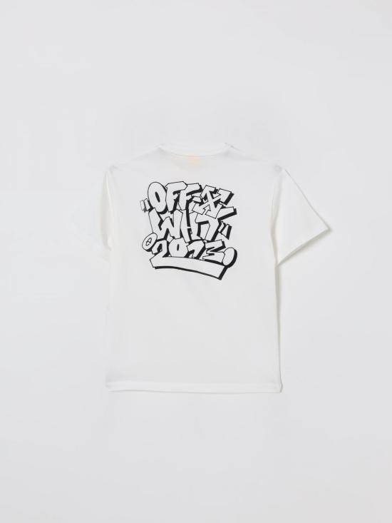 25FW [키즈] 오프화이트 티셔츠 OBAA002F25JER00B 0110 White - OFF WHITE
