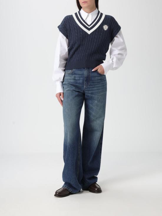 25FW 브루넬로 쿠치넬리 베스트 M19756522 CB964 Blue - BRUNELLO CUCINELLI