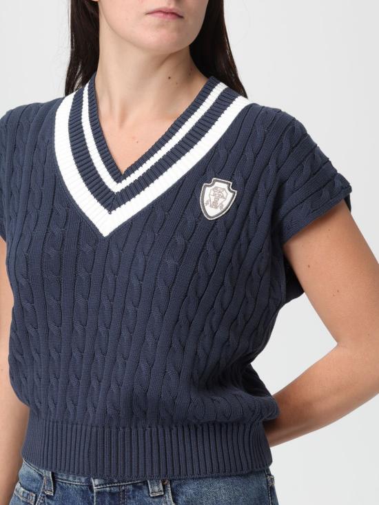 25FW 브루넬로 쿠치넬리 베스트 M19756522 CB964 Blue - BRUNELLO CUCINELLI