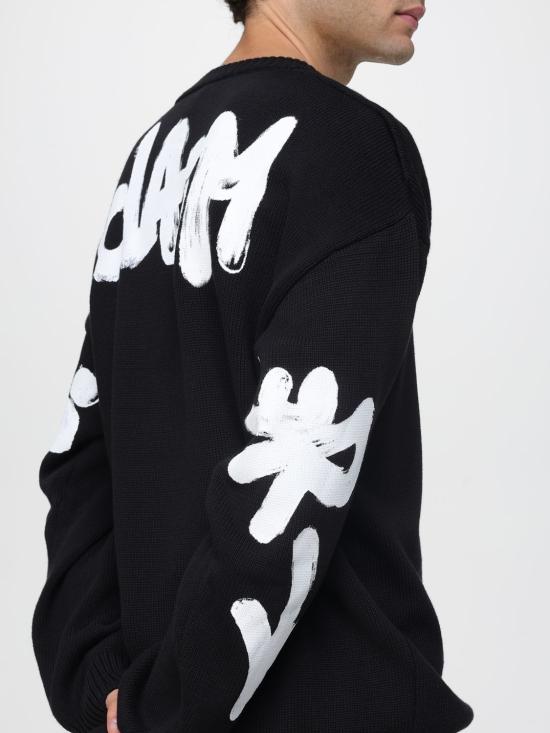 25FW 디스클레이머 스웨터 55116 NERO ST BIANCA Black - DISCLAIMER