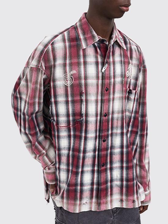 25FW 메종 미하라 야스히로 긴팔 셔츠 J15SH181 Red - MAISON MIHARA YASUHIRO