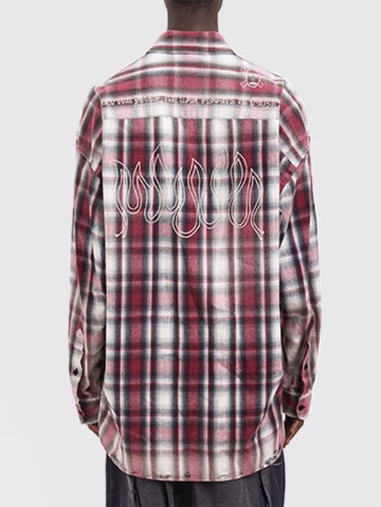 25FW 메종 미하라 야스히로 긴팔 셔츠 J15SH181 Red - MAISON MIHARA YASUHIRO