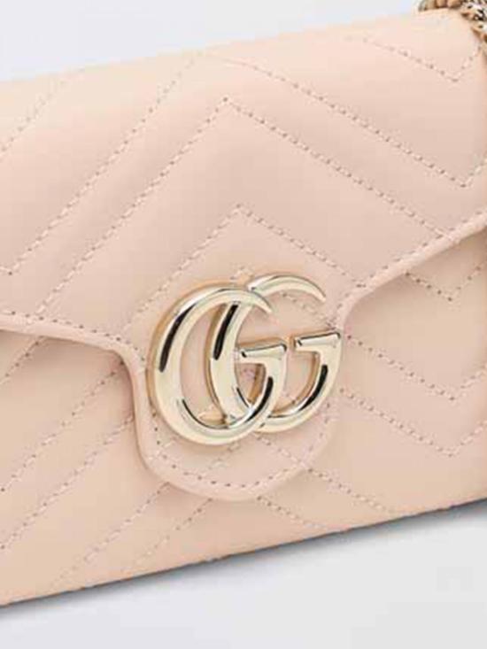 25FW 구찌 GG 마몽 체인 월랫 837745AAET8 6823 Pink - GUCCI