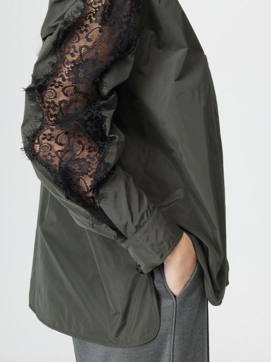 25FW 핑코 셔츠 106107A30B X76 Green - PINKO